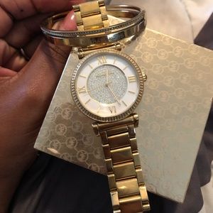 Michael Kors watch and bangle